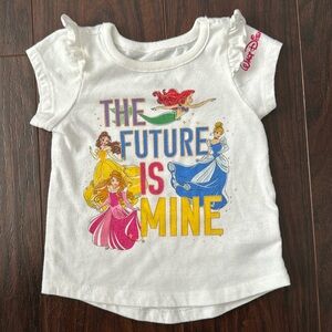 Walt Disney World baby girls ruffled white princess tee shirt size 3 months‎
